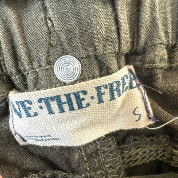 Free People Can't Compare Slouch Pants Cargo Zipper Pockets Dusty Olive Small - Picture 6 of 6